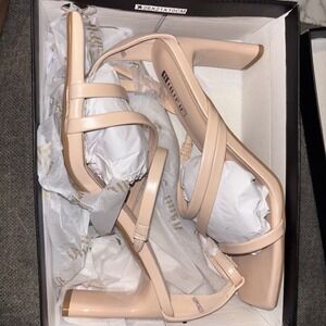 Idifu Women's Tan Heels Shoes Size 8.5 Dressy Pumps Fashionable